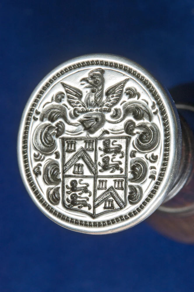 Fine 18th Century English Silver Lignum Vitae Armorial Desk Seal - Earl of Ducie