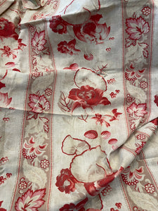 Exotic Fruits & Flowers French Textile - 1880's