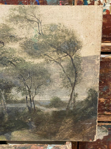 Original Antique French Oil Painting