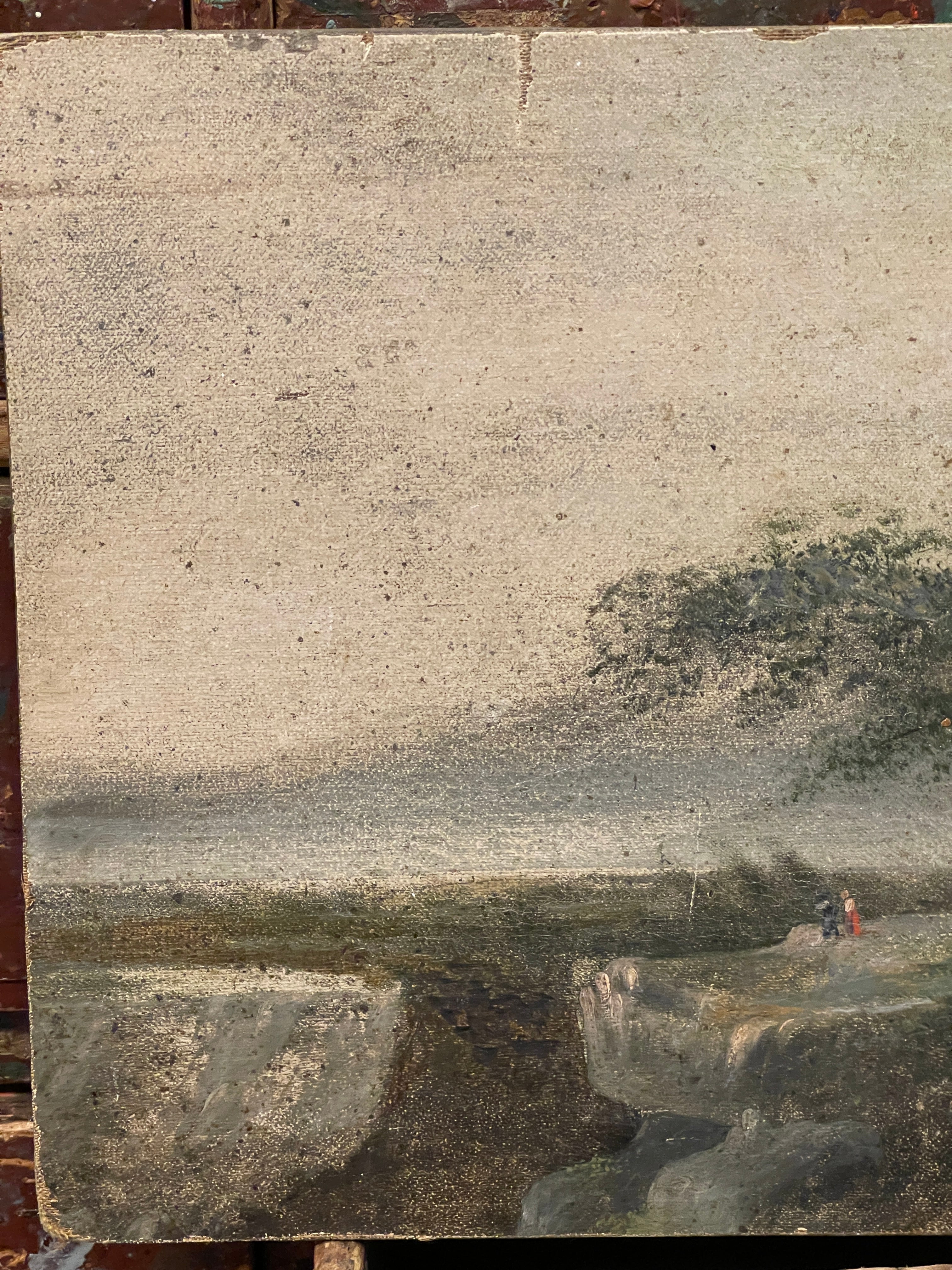 Original Antique French Oil Painting
