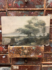 Original Antique French Oil Painting