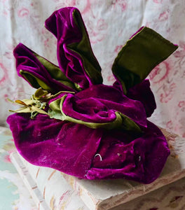 Early French Velvet & Silk Fascinator