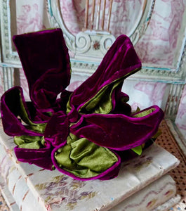 Early French Velvet & Silk Fascinator