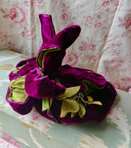 Early French Velvet & Silk Fascinator
