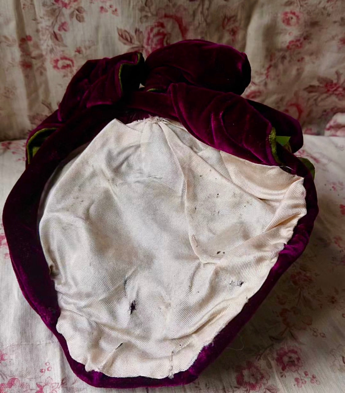 Early French Velvet & Silk Fascinator