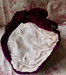 Early French Velvet & Silk Fascinator