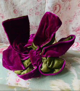 Early French Velvet & Silk Fascinator