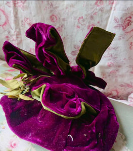 Early French Velvet & Silk Fascinator