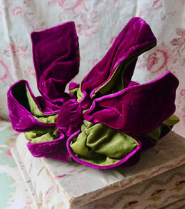 Early French Velvet & Silk Fascinator