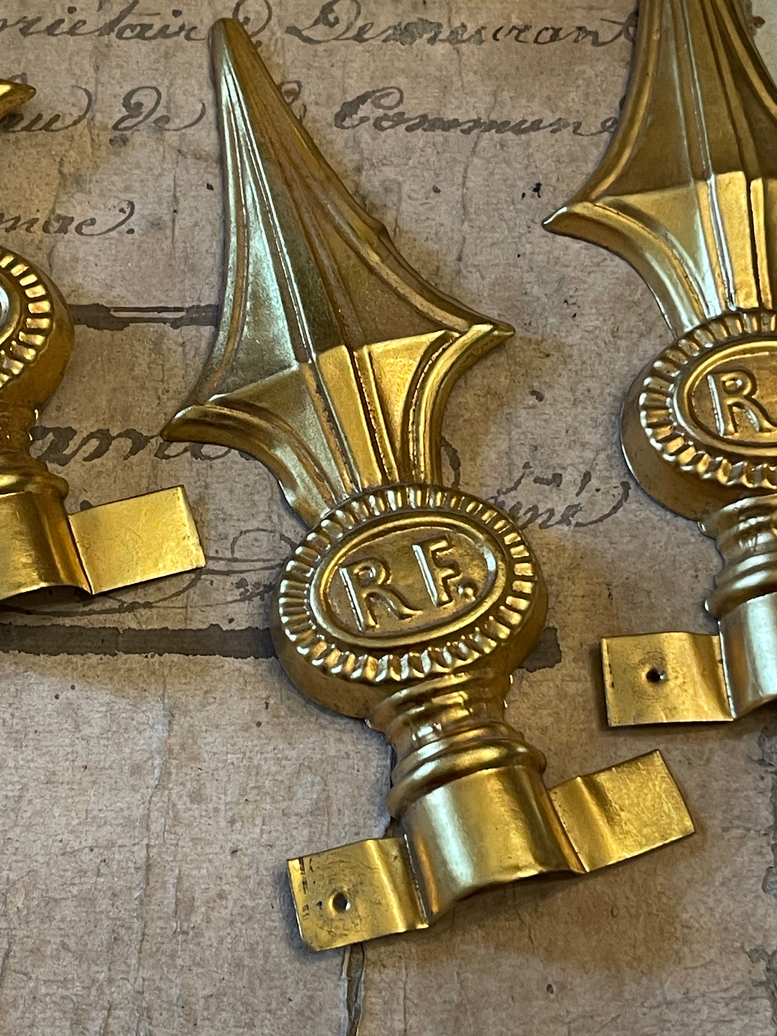 Antique French RF Rebublique Finials