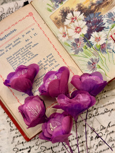 Antique Purple French Flowers