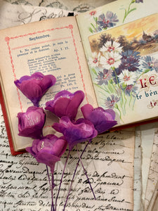 Antique Purple French Flowers