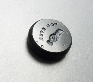 Victorian Black Glass Intaglio MOTTO "FOR EVER" seal