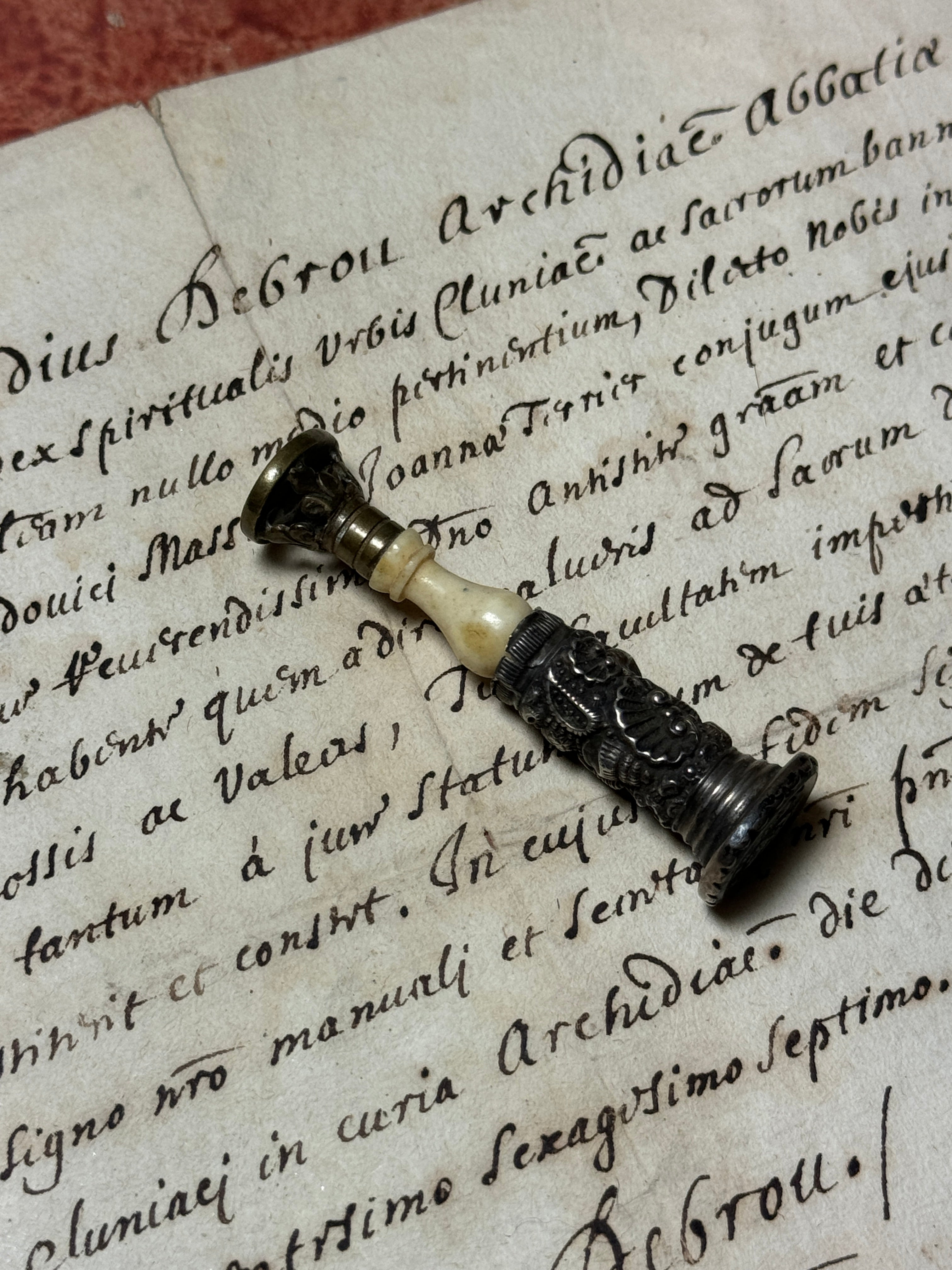1800's Antique Georgian/Victorian "FORGET ME NOT" Motto Intaglio Letter Seal