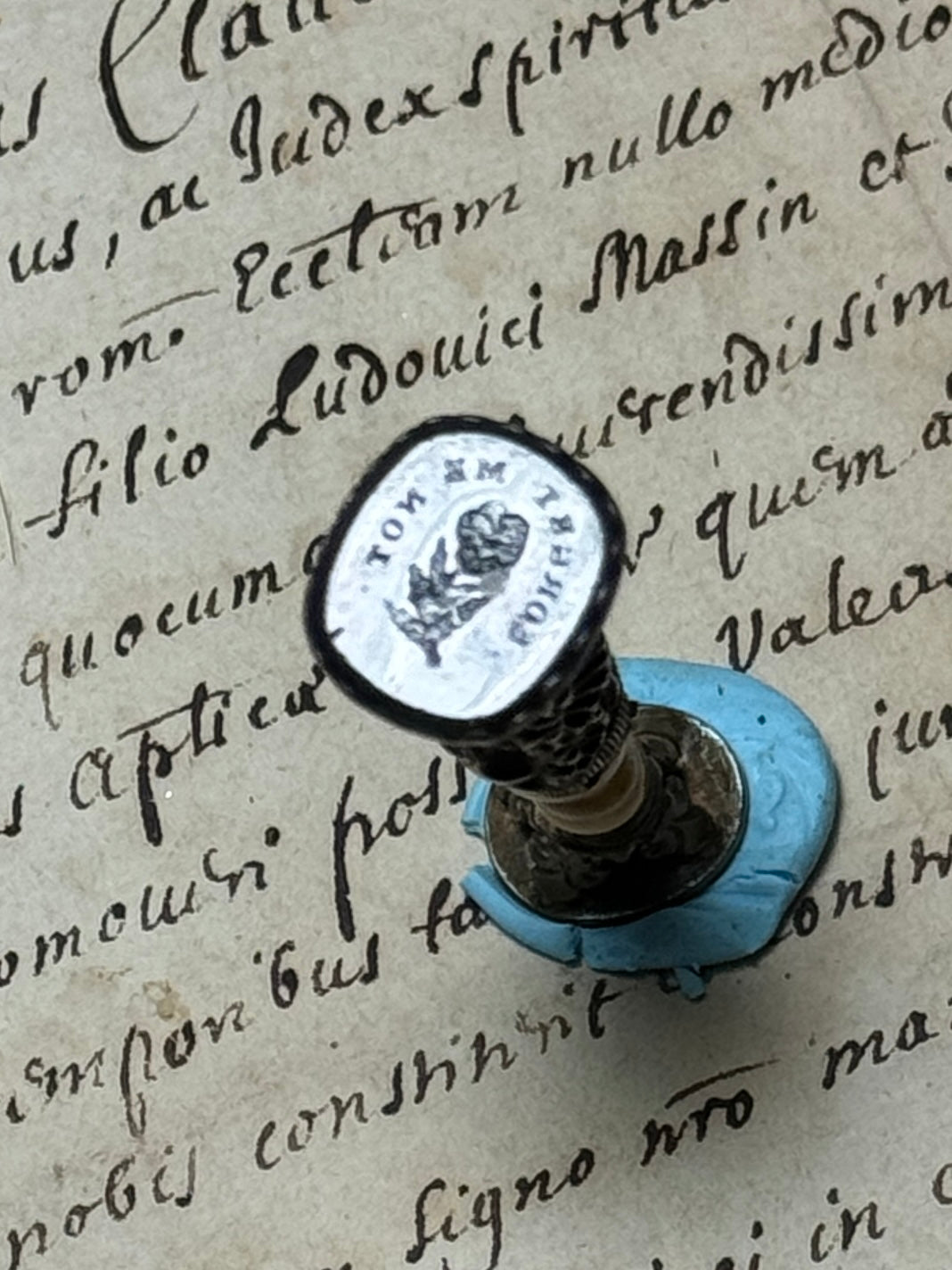 1800's Antique Georgian/Victorian "FORGET ME NOT" Motto Intaglio Letter Seal