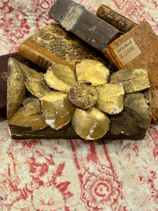 1800's French Gilt Wood Fragment with Floral