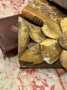 1800's French Gilt Wood Fragment with Floral