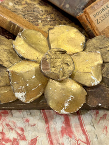 1800's French Gilt Wood Fragment with Floral