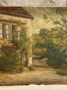 Original Antique French Oil Painting on Canvas early 1800's