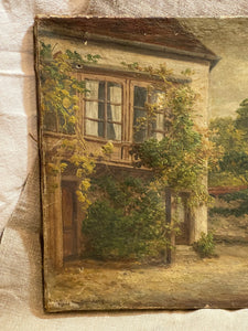 Original Antique French Oil Painting on Canvas early 1800's