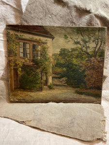 Original Antique French Oil Painting on Canvas early 1800's