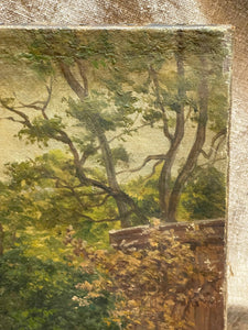Original Antique French Oil Painting on Canvas early 1800's