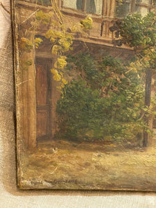 Original Antique French Oil Painting on Canvas early 1800's