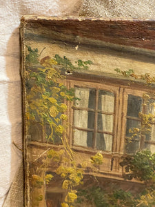 Original Antique French Oil Painting on Canvas early 1800's