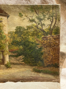 Original Antique French Oil Painting on Canvas early 1800's