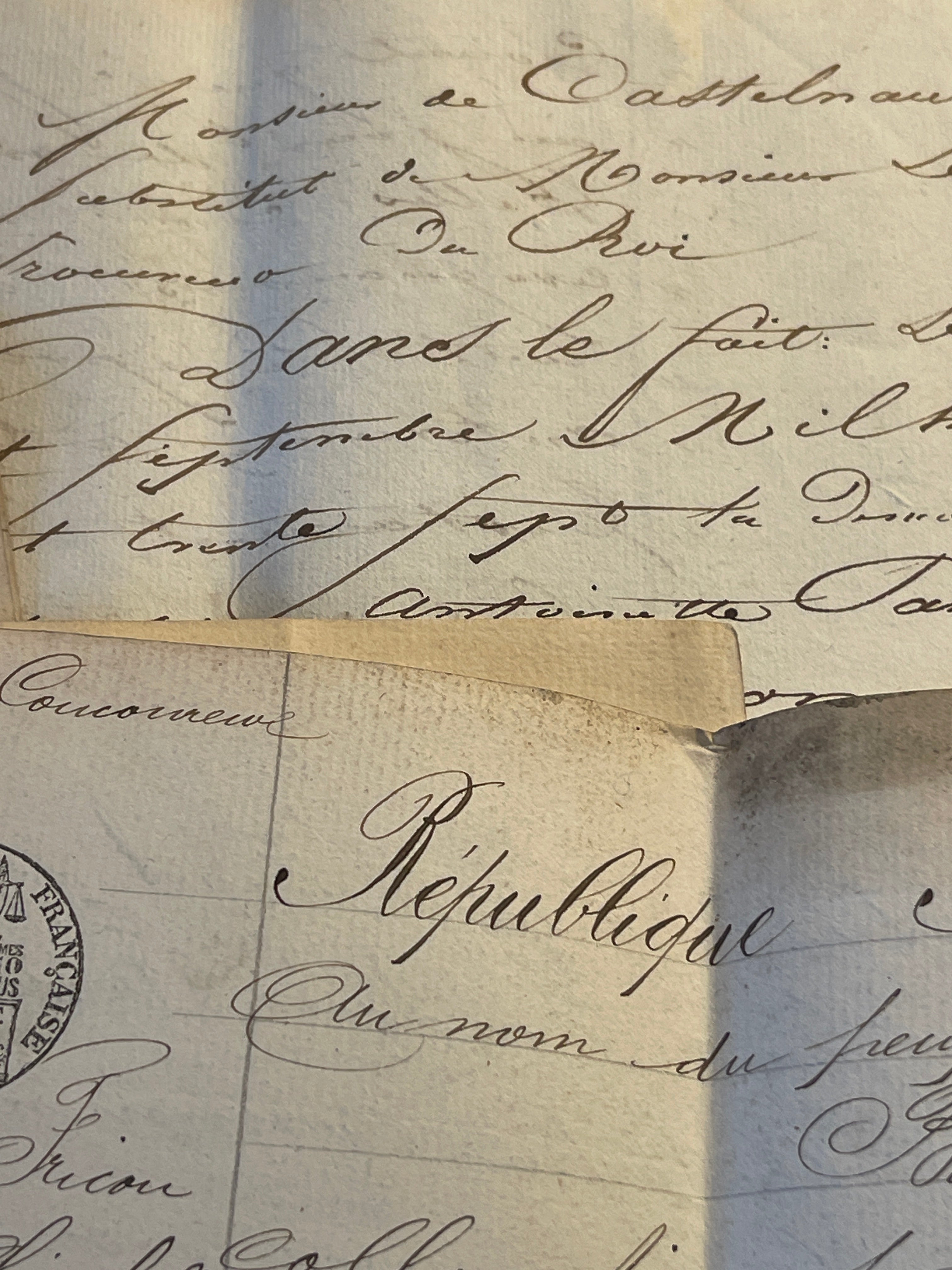 Antique French Document Pages