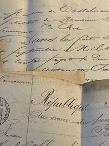 Antique French Document Pages