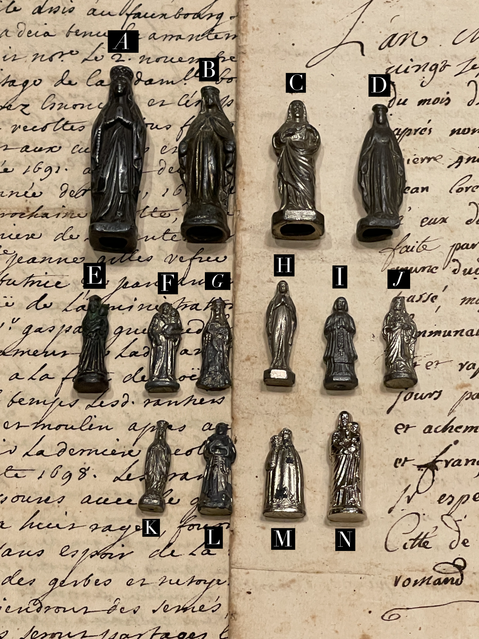 Antique and Vintage French Pocket Shrines