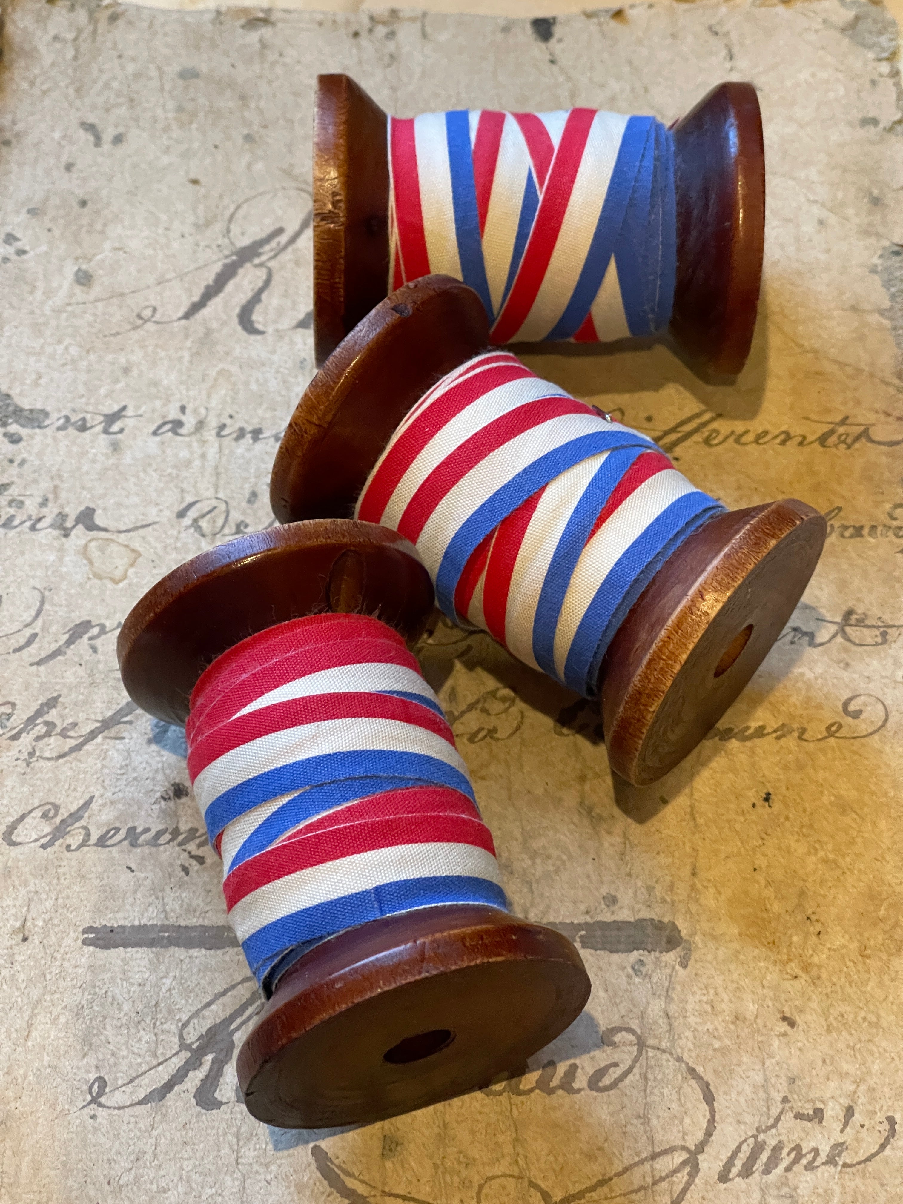 French Striped Flag Ribbon - 5 yd. Spools