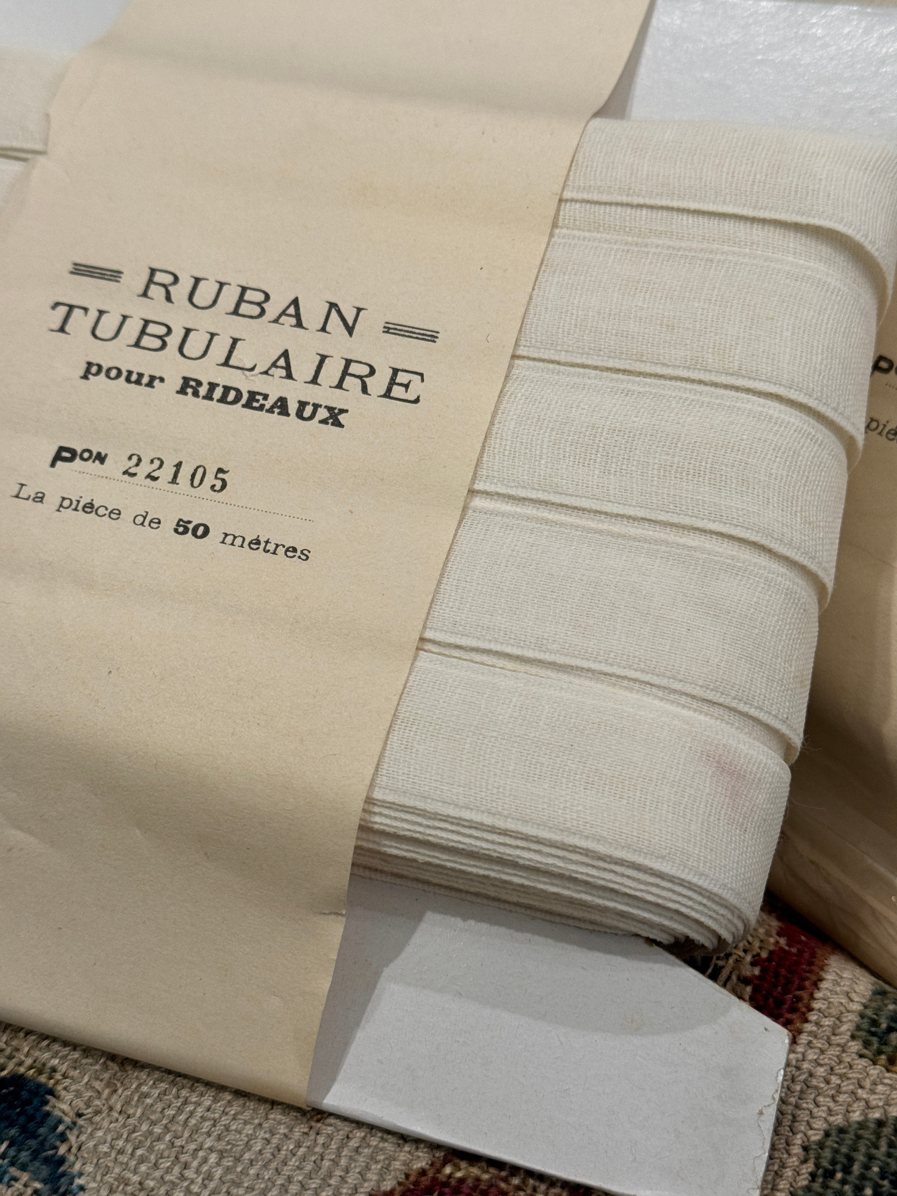 Antique Ruban Tubulaire pour Rideaux