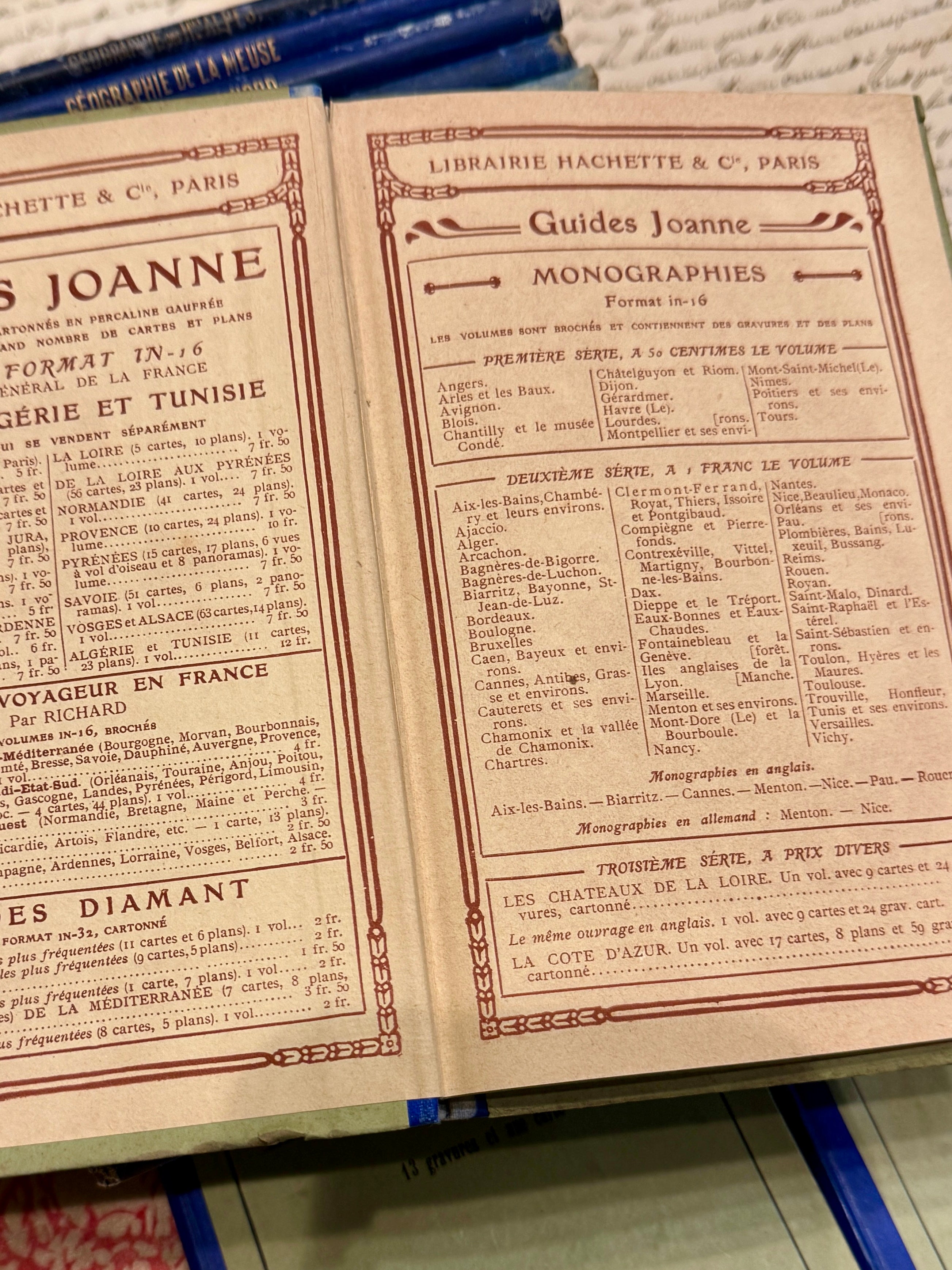 Beautiful Antique French Geographie Books Circa 1890 - 1906