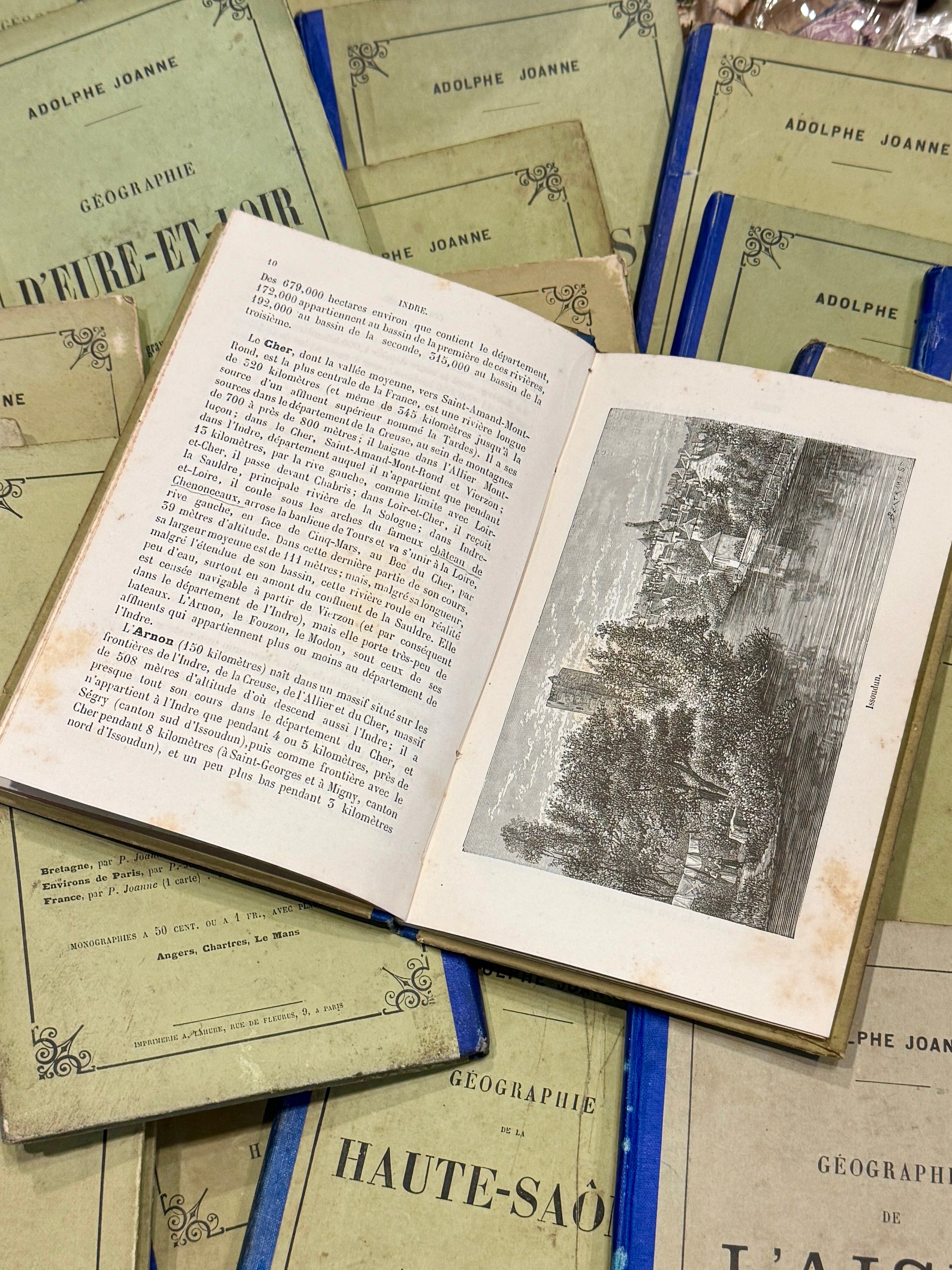 Beautiful Antique French Geographie Books Circa 1890 - 1906