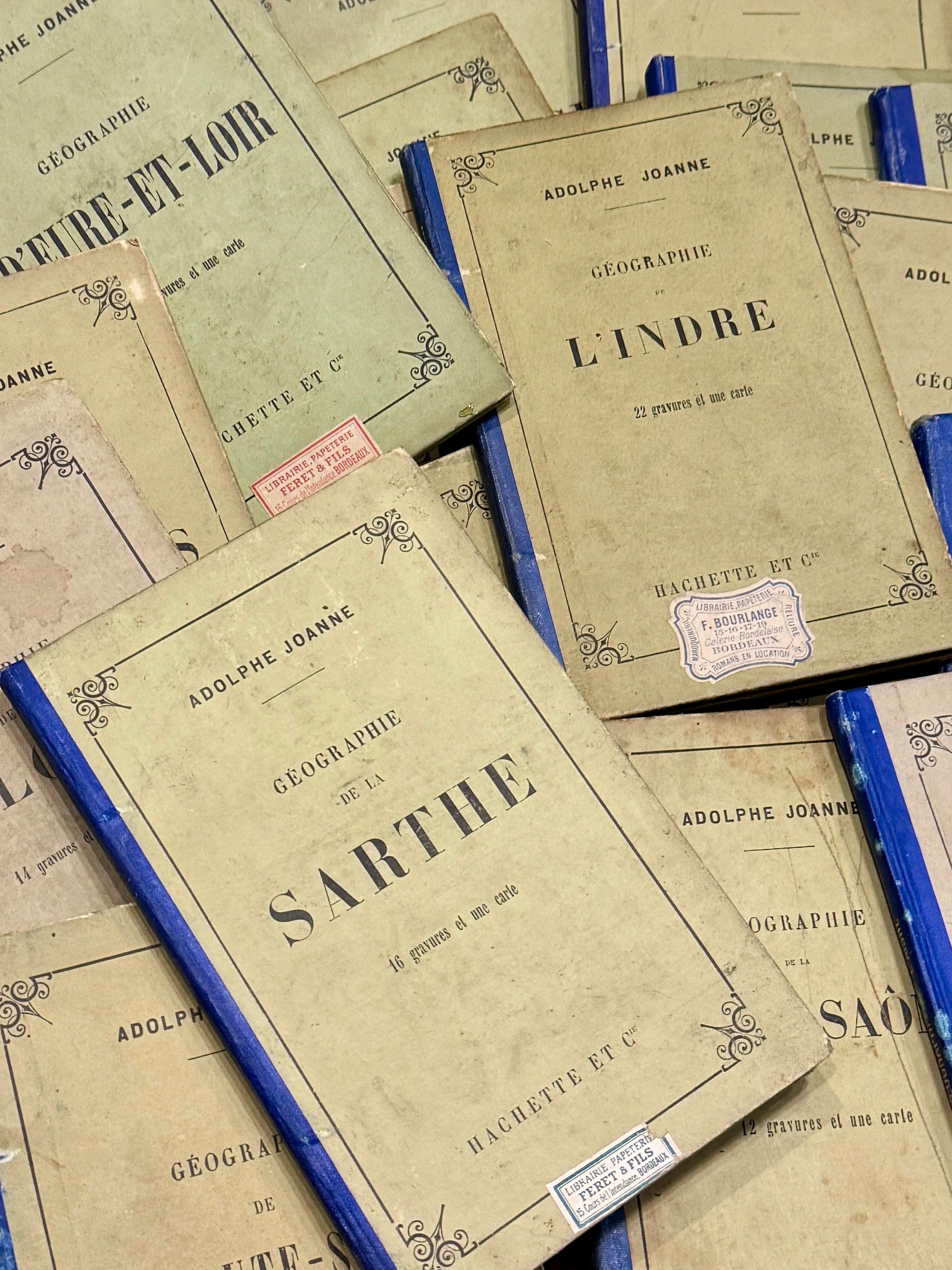 Beautiful Antique French Geographie Books Circa 1890 - 1906