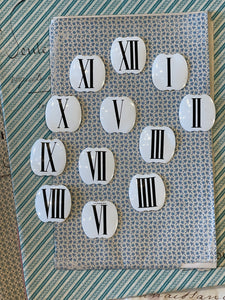 White Metal Catouches from Germany - Numbers for European Clocks by way of France
