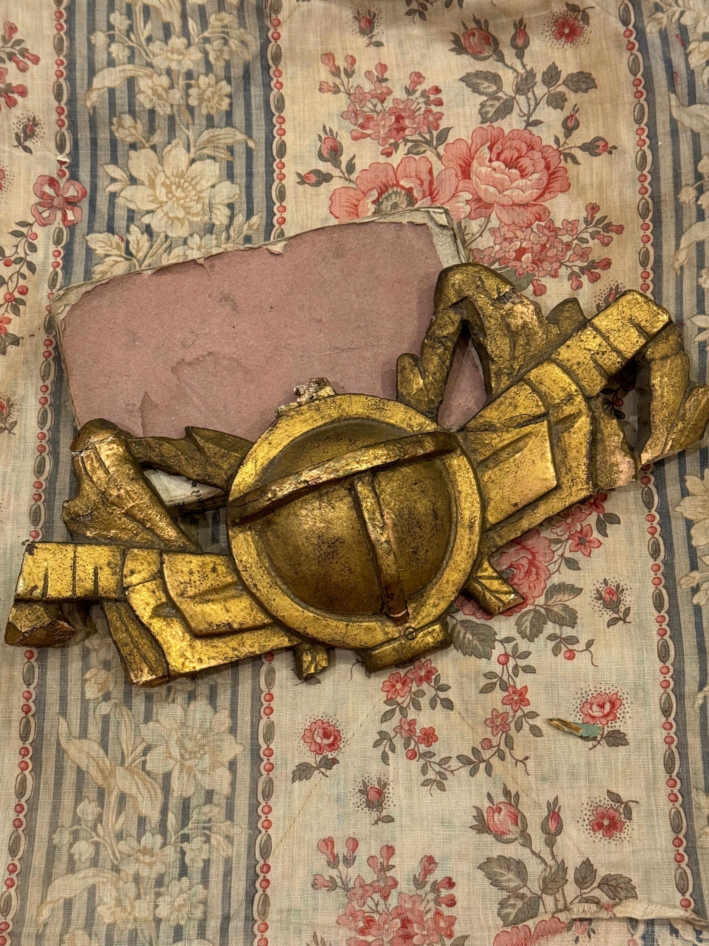 Antique 1800s French  Gilt Fragment