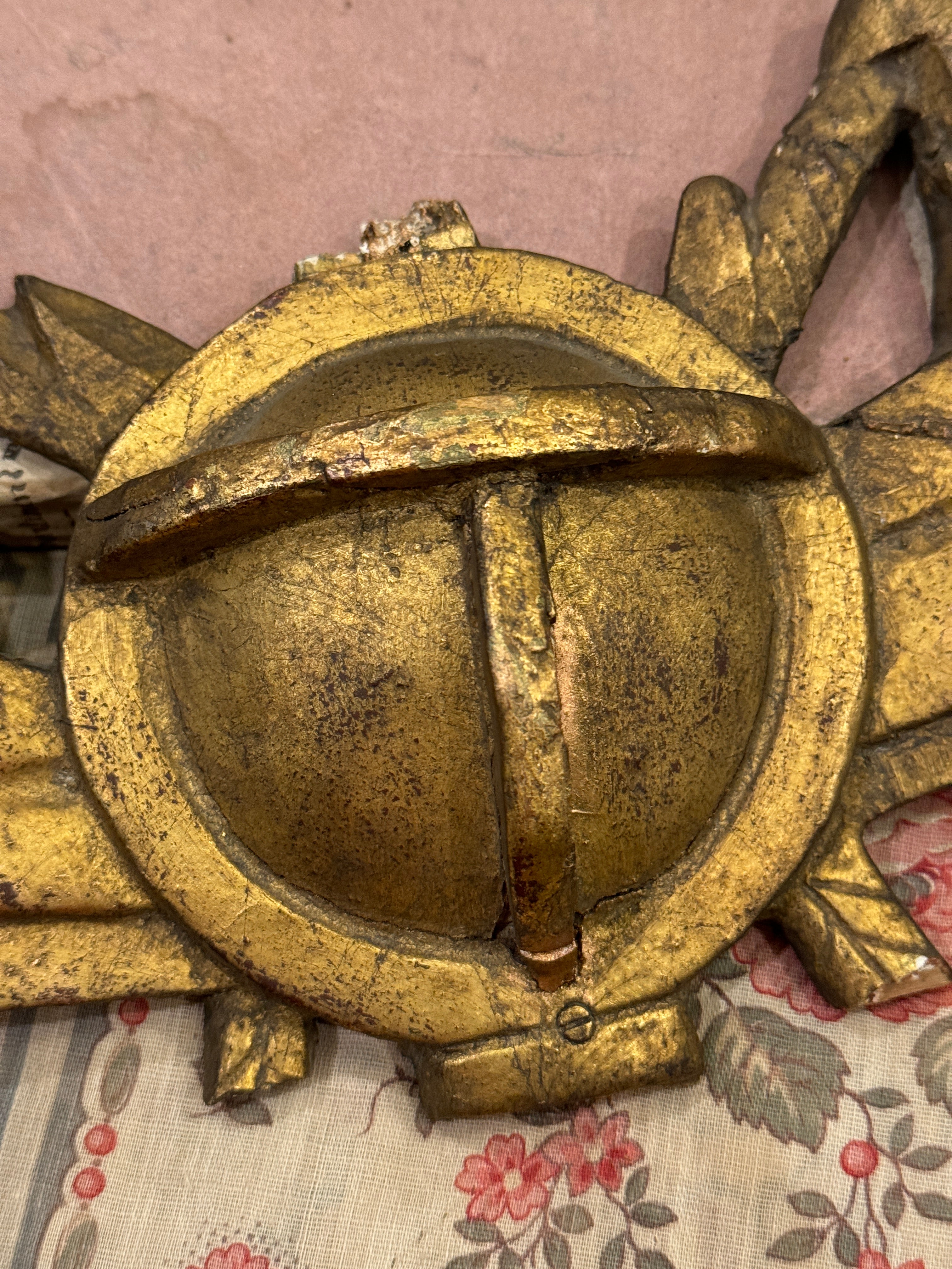 Antique 1800s French  Gilt Fragment