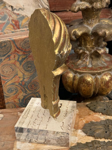 1800's French Gilt Wood Fragment
