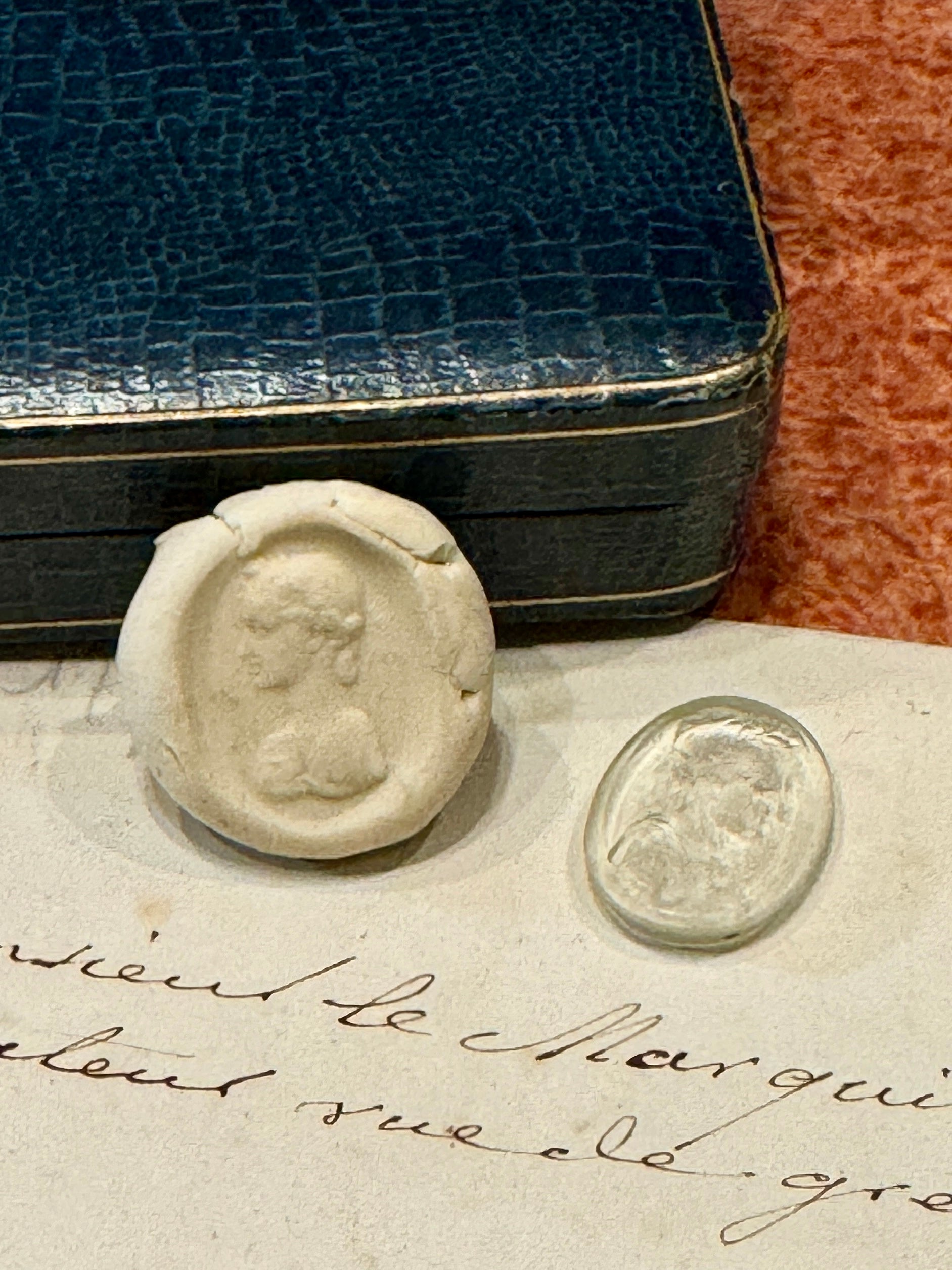 1800s Victorian Classical Cameo Glass Intaglio Seal