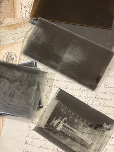 Antique French Glass Slides Early 1900's - set of 5