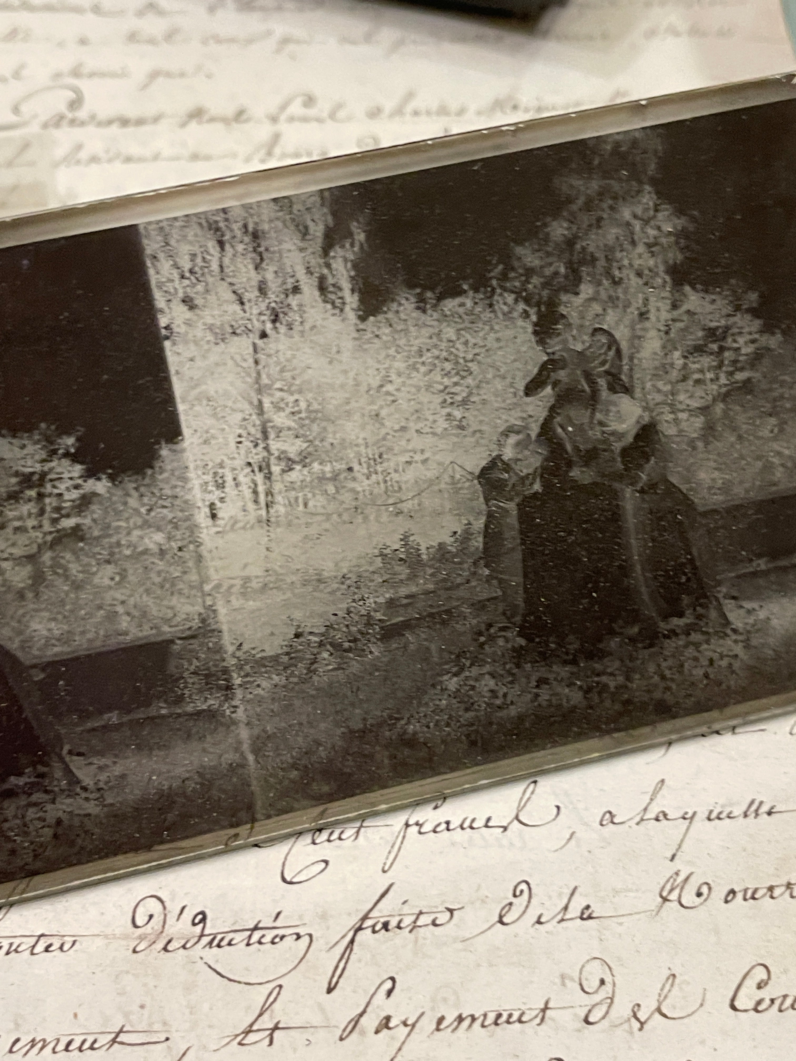 Antique French Glass Slides Early 1900's - set of 5