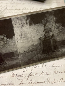 Antique French Glass Slides Early 1900's - set of 5