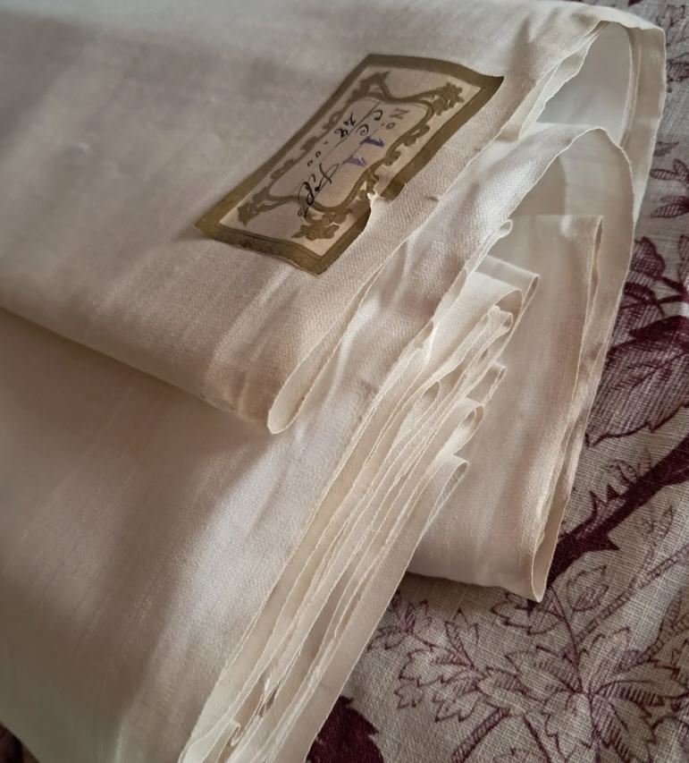 19th-Century Fine French Handkerchief Linen *