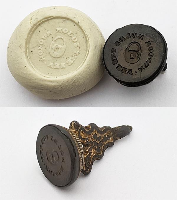 RARE 1800's Victorian "HONOUR HOLDS THEY KEY" Padlock Motto Intaglio Seal FOB