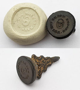 RARE 1800's Victorian "HONOUR HOLDS THEY KEY" Padlock Motto Intaglio Seal FOB