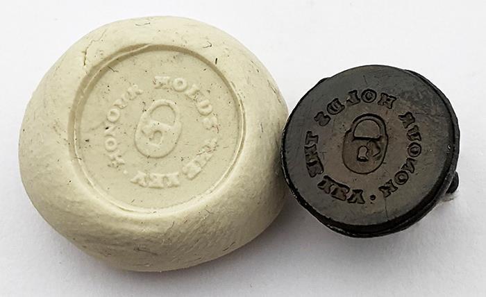 RARE 1800's Victorian "HONOUR HOLDS THEY KEY" Padlock Motto Intaglio Seal FOB