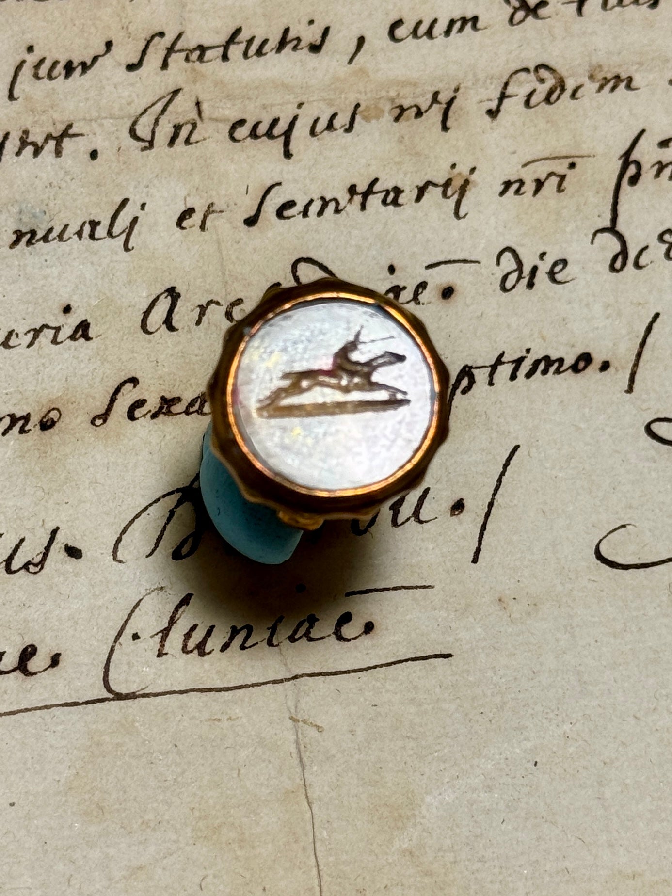 Antique Victorian Horse and Rider Intaglio Seal